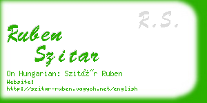 ruben szitar business card